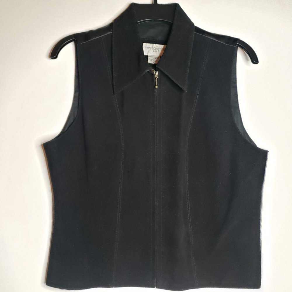 NWOT 100% Genuine Leather Suede 90s Vintage Vest Petite Sophisticated Women M